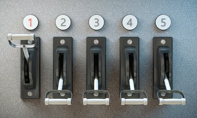 Levers with numbers