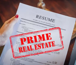 Resume Showing First Half Page as Prime Real Estate